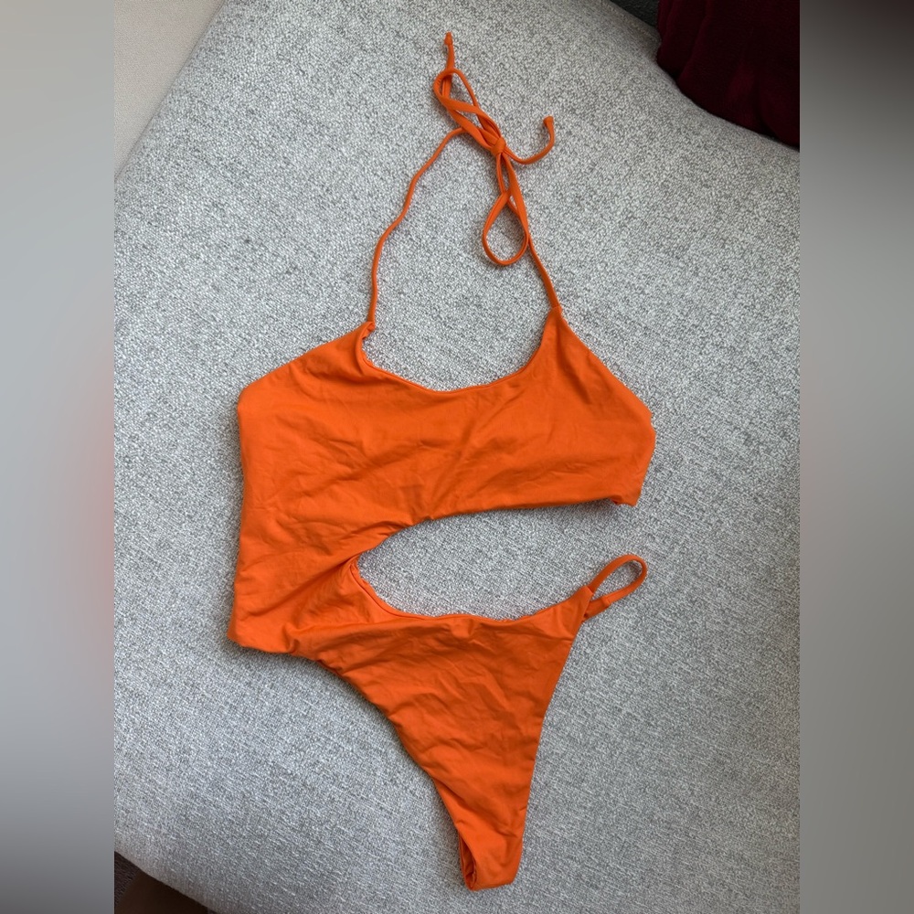 Toast Swim - Orange Cutout One Piece